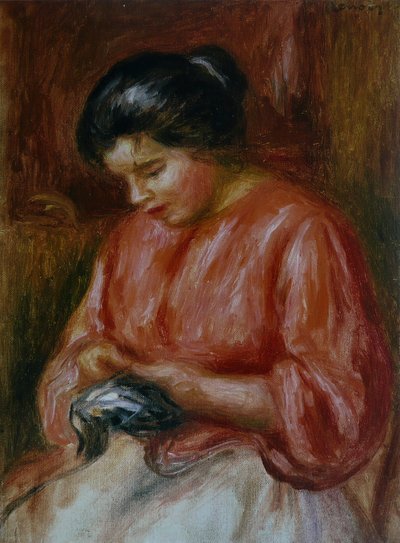 Young Girl in Red by Pierre Auguste Renoir
